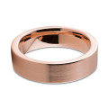 Mode 6mm Roségold Wolfram Stahl Ring Roségold Schmuck